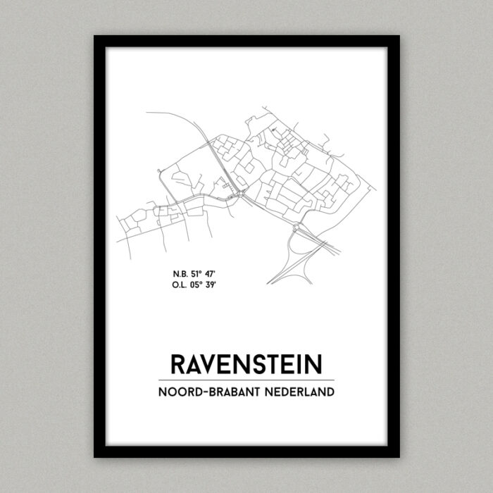Ravenstein plattegrond poster