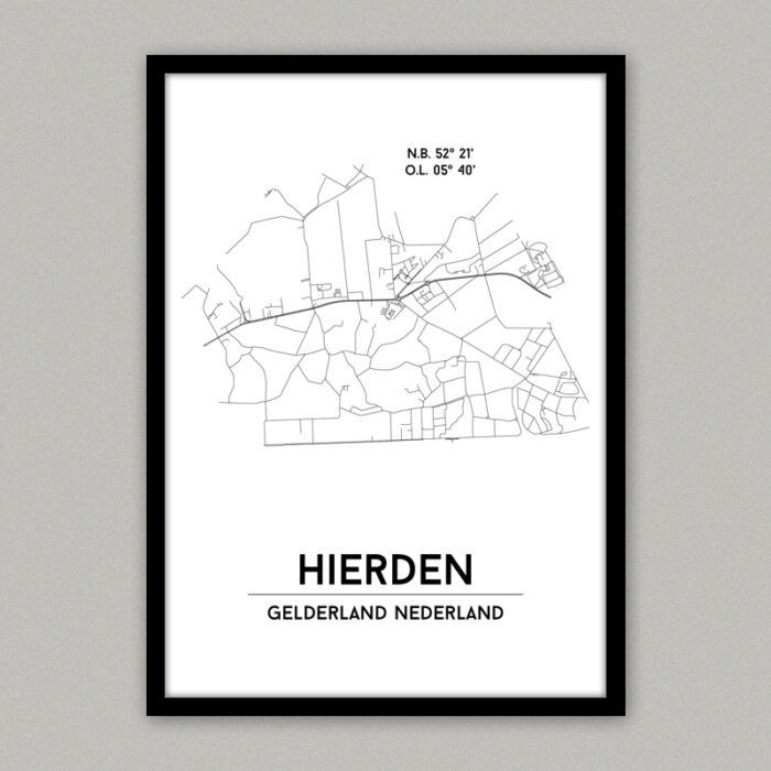 Hierden plattegrond poster