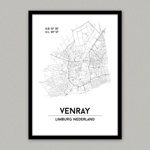 Venray plattegrond poster