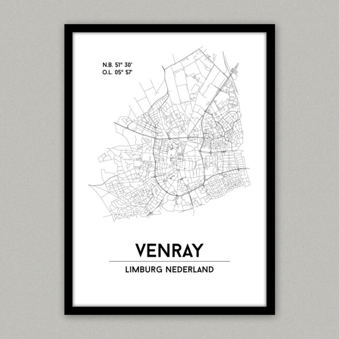 Venray plattegrond poster