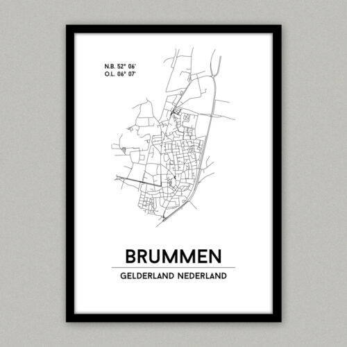 Brummen plattegrond poster