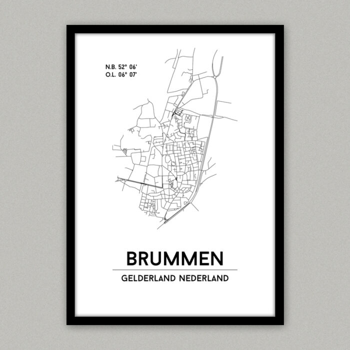 Brummen plattegrond poster