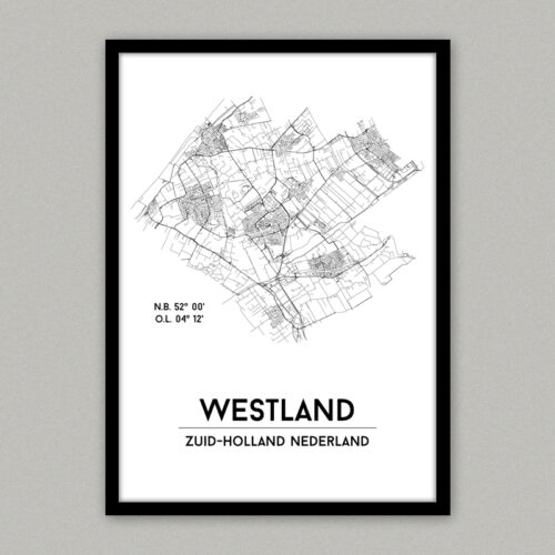 Westland plattegrond poster