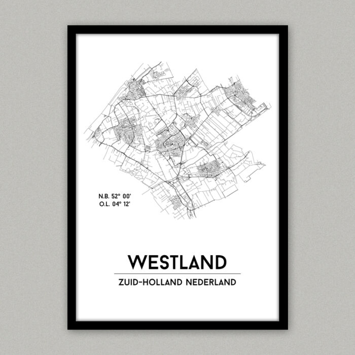 Westland plattegrond poster