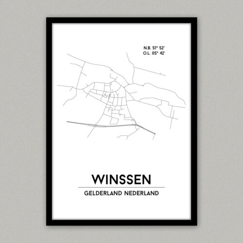 Winssen plattegrond poster