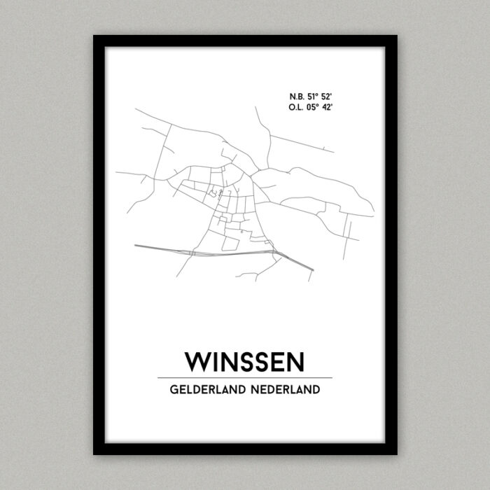 Winssen plattegrond poster
