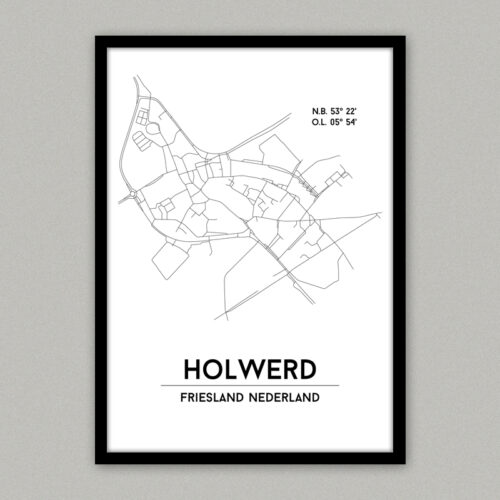 Holwerd plattegrond poster