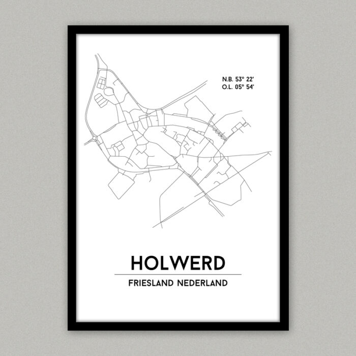 Holwerd plattegrond poster