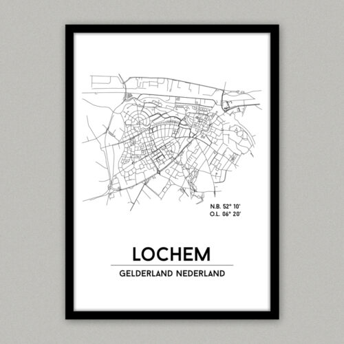 Lochem plattegrond poster