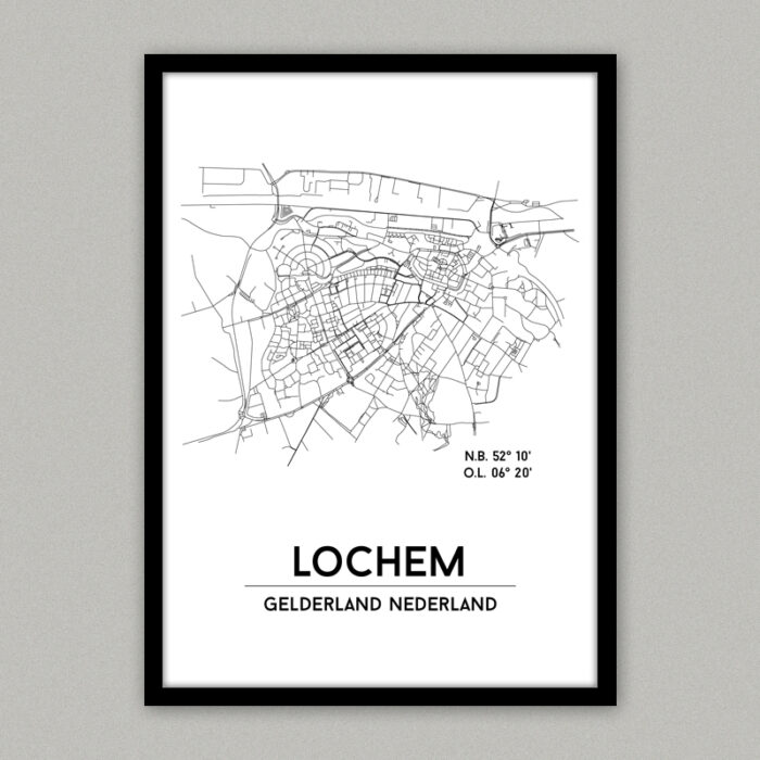 Lochem plattegrond poster