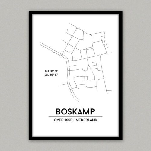 Boskamp plattegrond poster