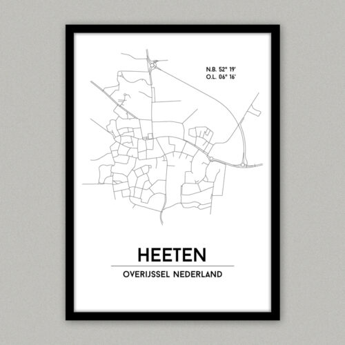 Heeten plattegrond poster