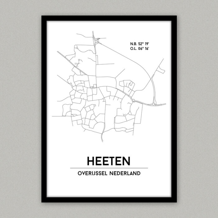 Heeten plattegrond poster