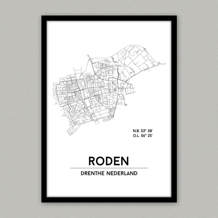 Roden plattegrond poster