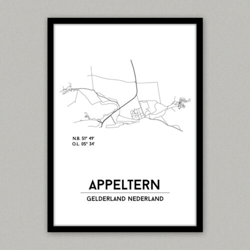 Appeltern plattegrond poster