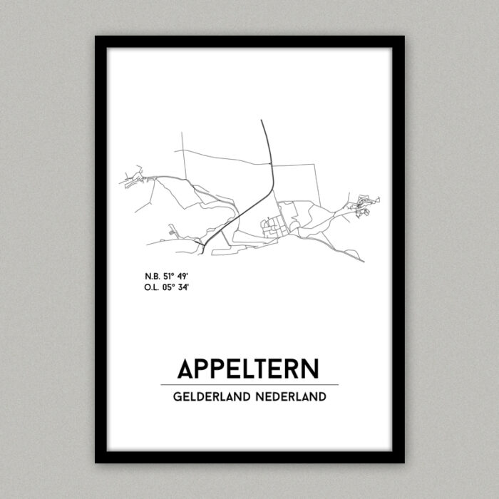 Appeltern plattegrond poster