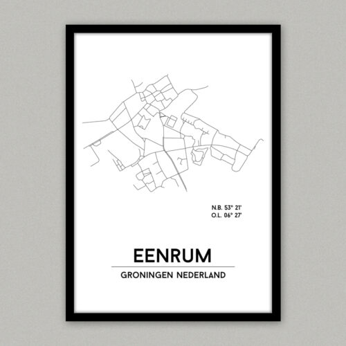 Eenrum plattegrond poster