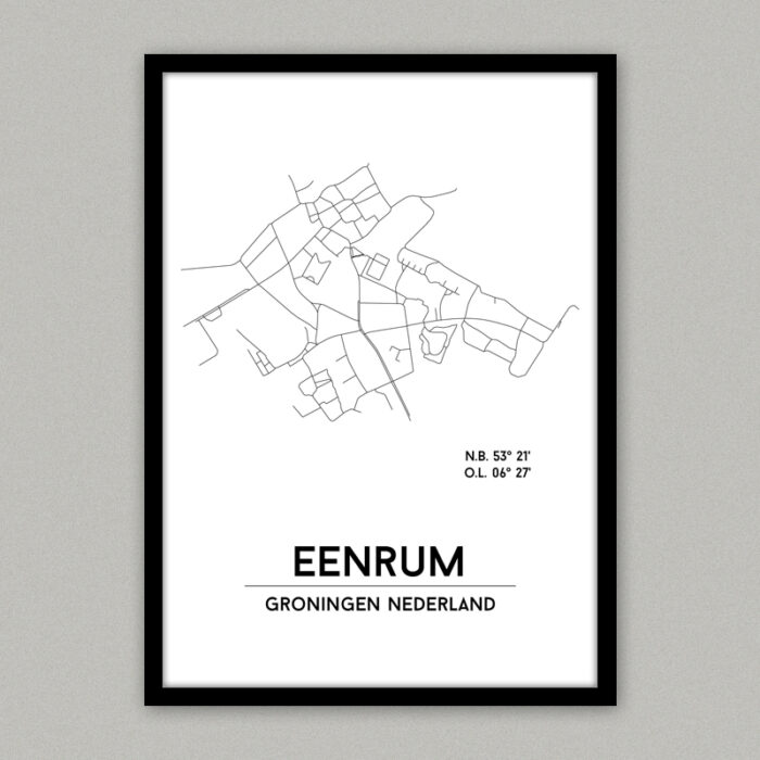 Eenrum plattegrond poster