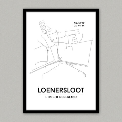 Loenersloot plattegrond poster