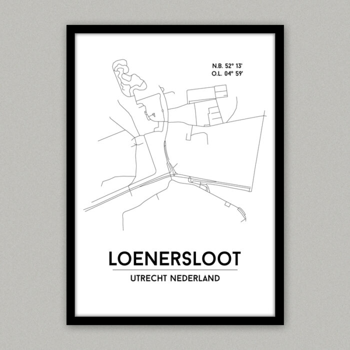 Loenersloot plattegrond poster