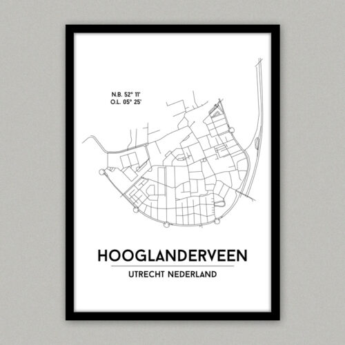 plattegrond poster Hooglanderveen