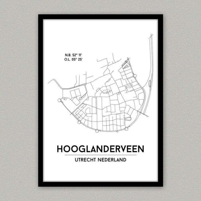plattegrond poster Hooglanderveen