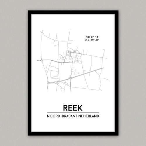 Reek plattegrond poster