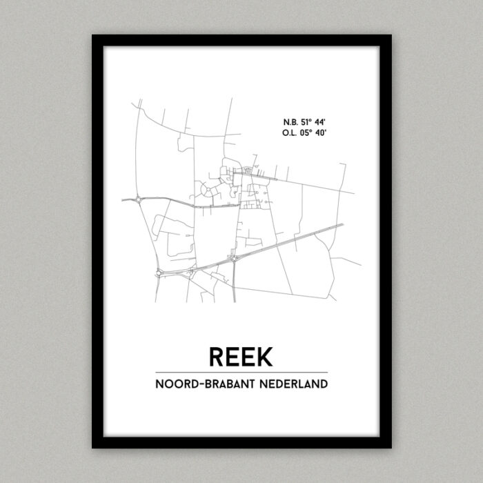 Reek plattegrond poster