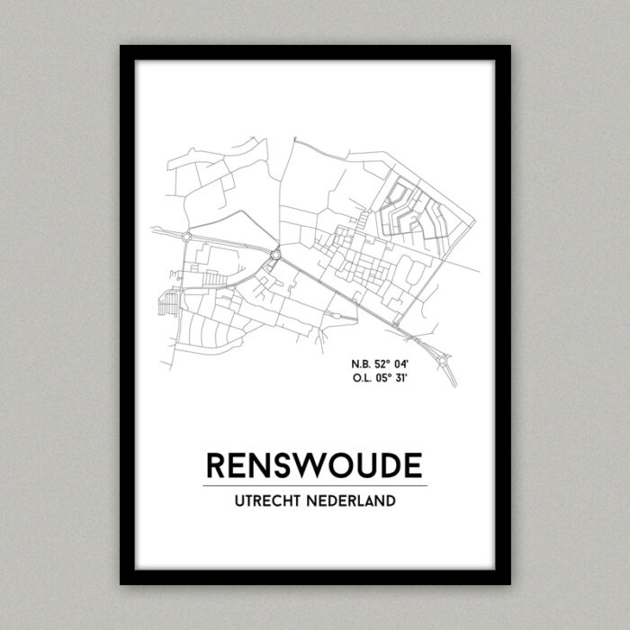 plattegrond poster Renswoude
