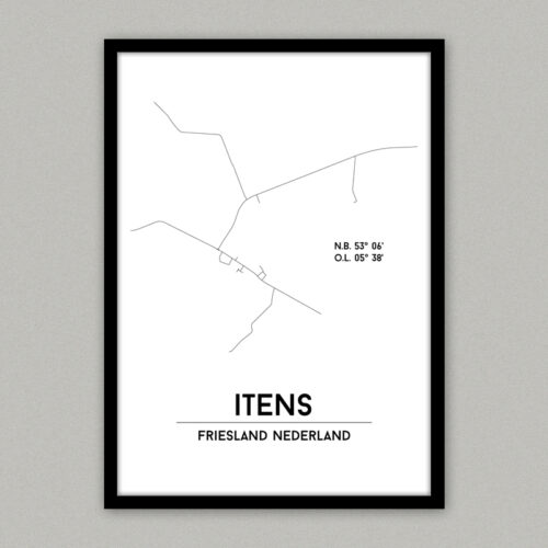 Itens plattegrond poster