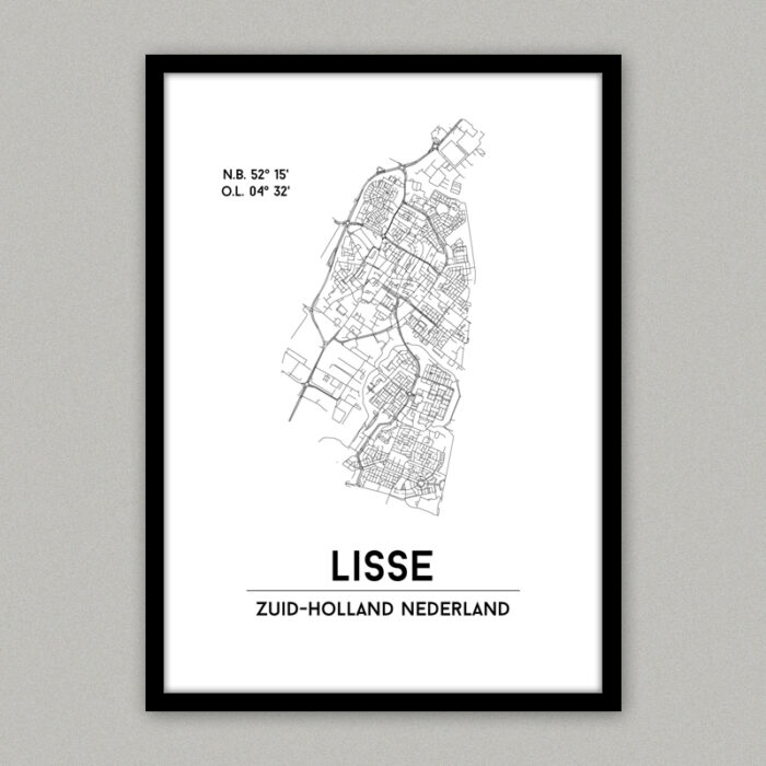 Lisse plattegrond poster