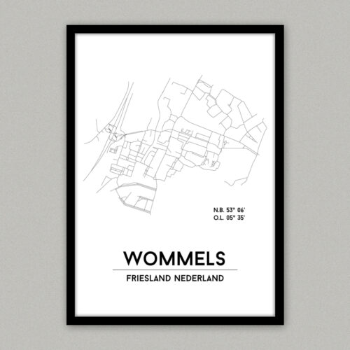 Plattegrond poster Wommels