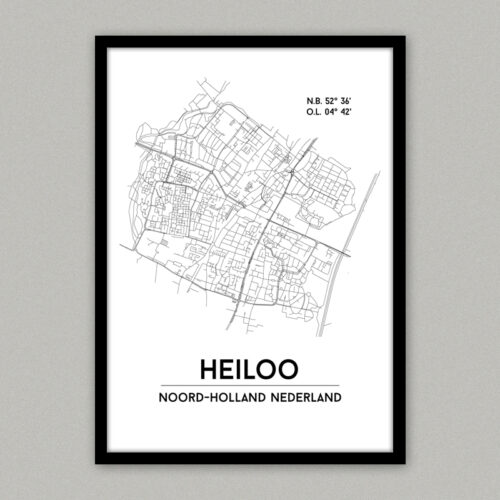 Plattegrond poster Heiloo