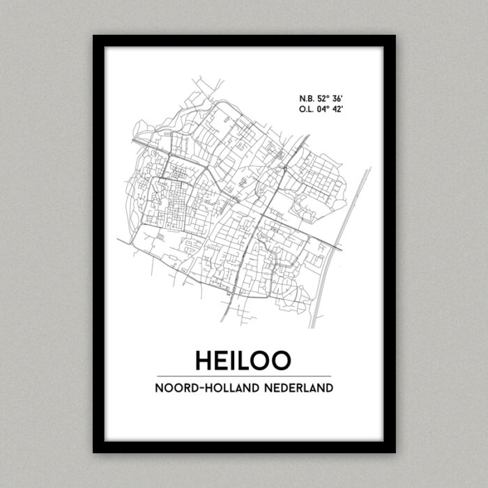 Plattegrond poster Heiloo