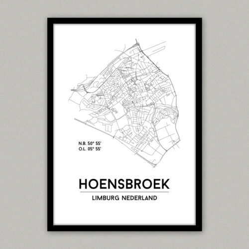 Hoensbroek plattegrond poster