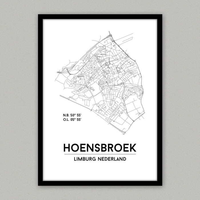 Hoensbroek plattegrond poster