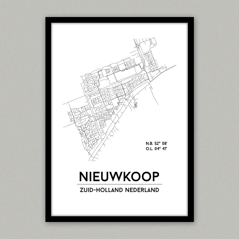 nieuwkoop plattegrond poster