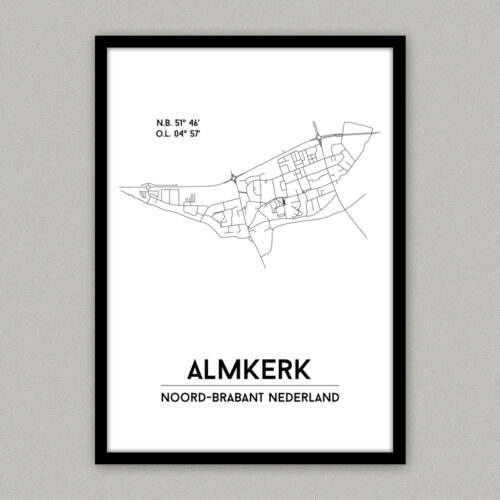 Plattegrond poster Almkerk
