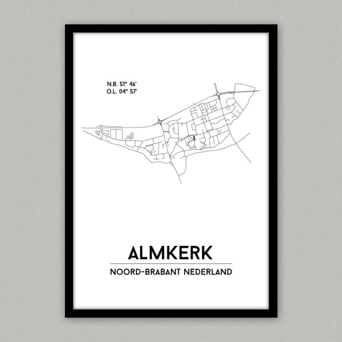 Plattegrond poster Almkerk