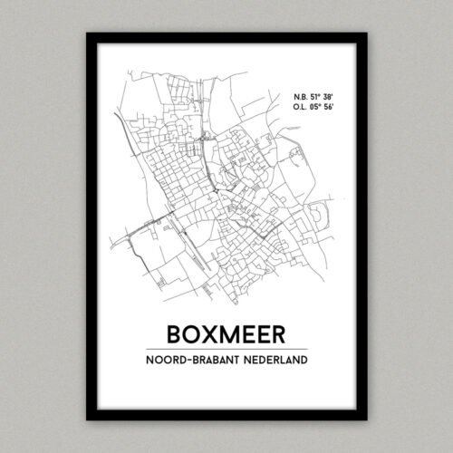 Plattegrondpostrer Boxmeer