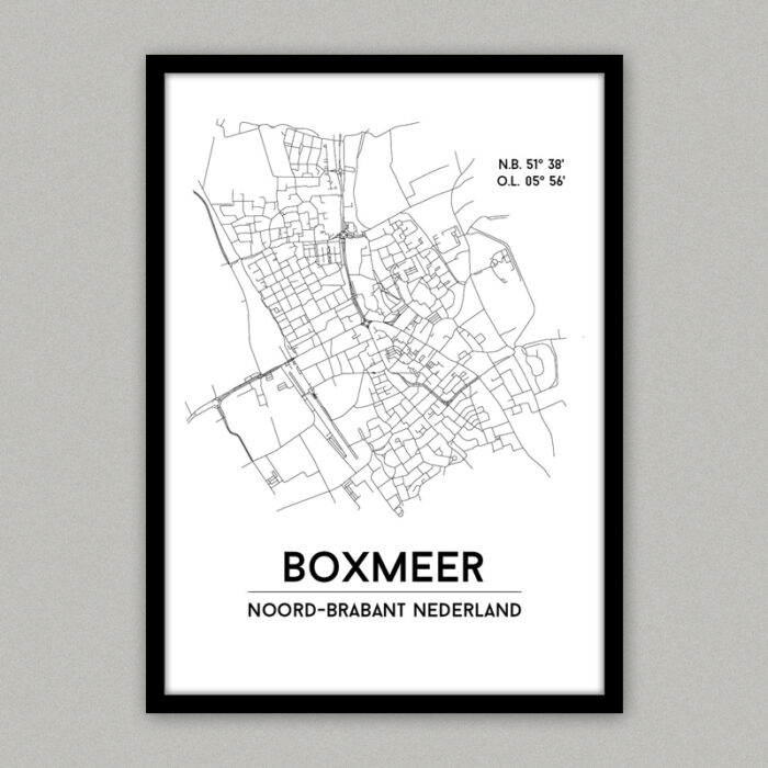 Plattegrondpostrer Boxmeer