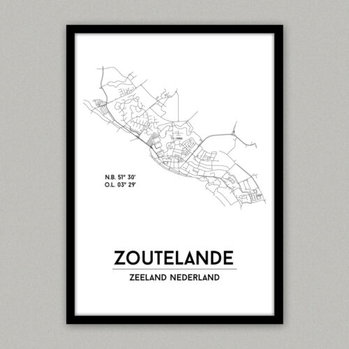 plattegrond poster Zoutelande