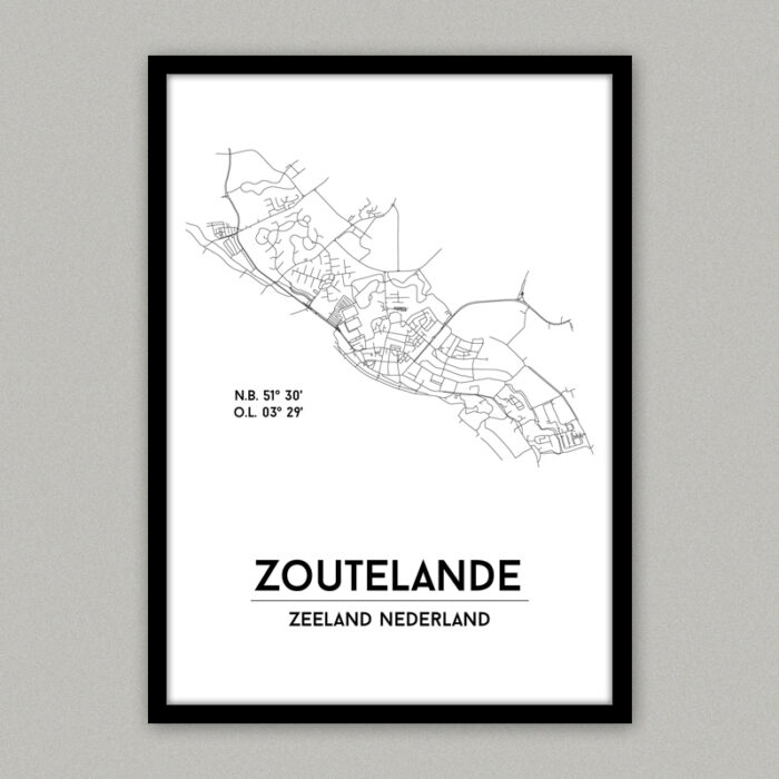 plattegrond poster Zoutelande