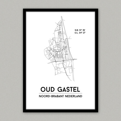 Plattegrondposter Oud Gastel