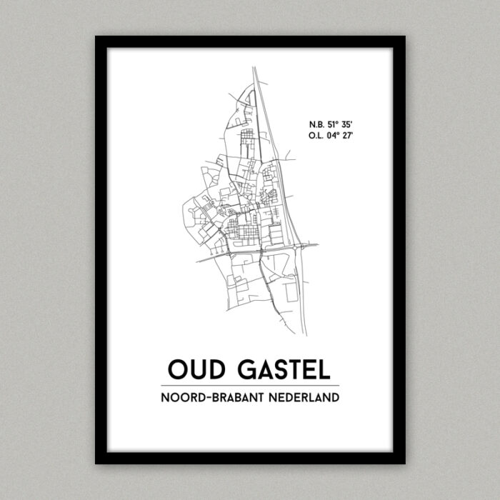Plattegrondposter Oud Gastel