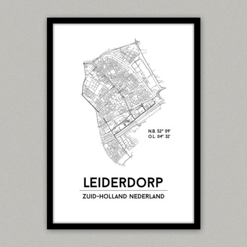 Plattegrondposter Leiderdorp