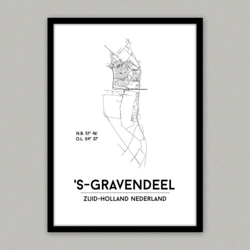 Plattegrondposter 's-Gravendeel