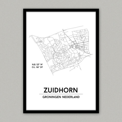 Plattegrondposter Zuidhorn