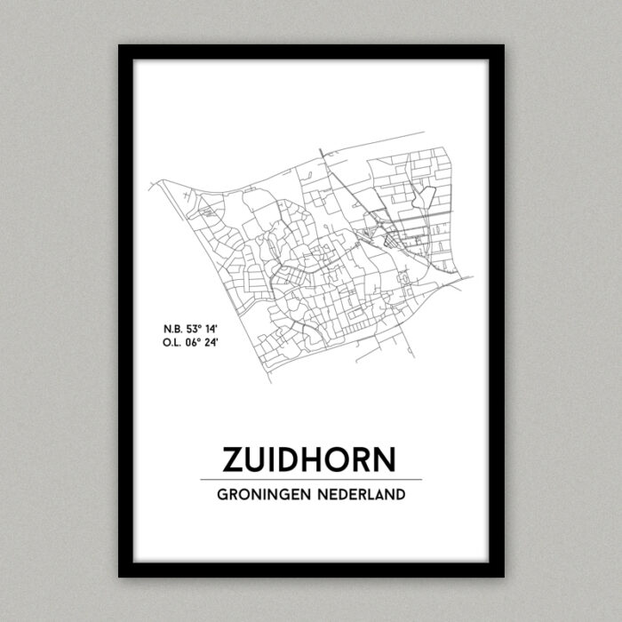 Plattegrondposter Zuidhorn